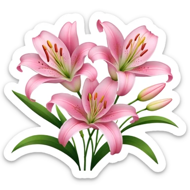 Pink lilies sticker