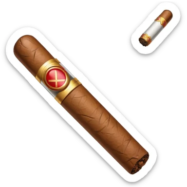 cigar with a prohibition symbol in ios style horizontaly sticker