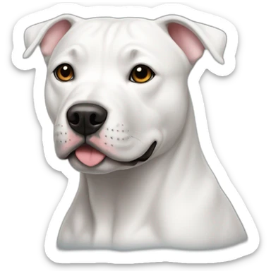 Staffy blanc sticker