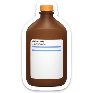 huge brown gel bottle sticker