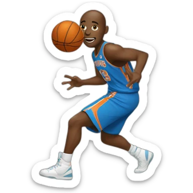 Basket ball player dancing sticker