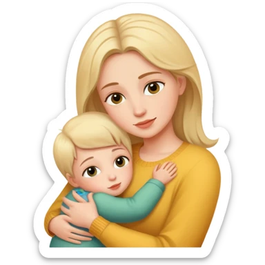 Žena co objima dite sticker