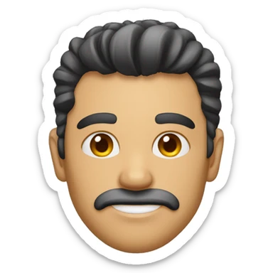 Hombre con mandibula marcada sticker