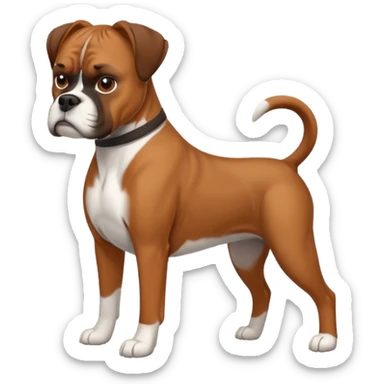 creame iconos de un boxer perro animal sticker