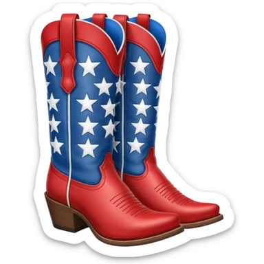 American flag cowgirl boots sticker