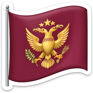 Bandera color vino sin estrella sticker