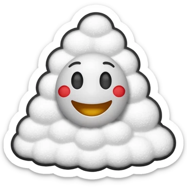 Happy emoji with a pile of powder in front sticker