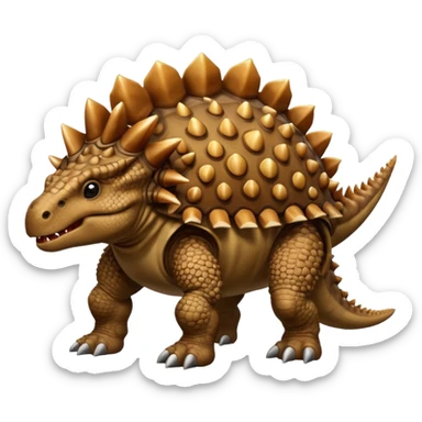 A brown ankylosaurus that doesn’t look mutated and actually looks like a normal ankylosaurus  sticker