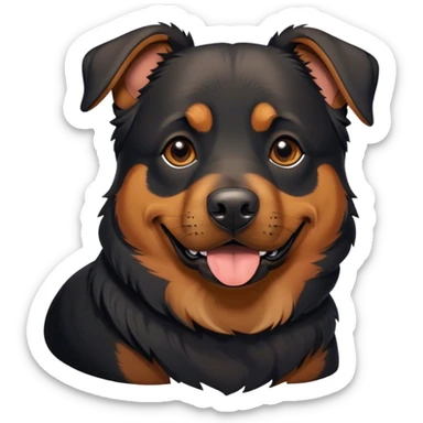 A  big happy Rottweiler/German Shepherd mix. sticker