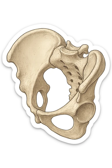 Bacino anatomico ruotato in senso orario sticker