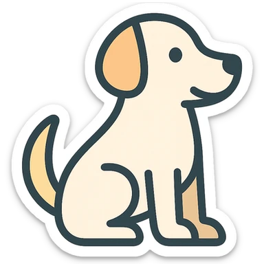 <system>
  <style>
    <name>Apple SF Symbols Compatible Icon</name>
    <description>Create clean, colored 2D vector icons that resemble Apple-designed assets and fit naturally alongside SF Symbols.</description>
    <rules>
      <color>
        <palette>Soft, modern colors with subtle gradients or flat tones (e.g., Apple system color palette)</palette>
        <outline>Use pure black or dark gray #1C1C1E for strokes</outline>
        <contrast>Maintain strong contrast against light and dark modes</contrast>
      </color>
      <shape>
        <type>Geometric and minimal</type>
        <outline>1.5pt consistent stroke for outlines (if used)</outline>
        <corners>Slightly rounded</corners>
        <symmetry>Strict horizontal or vertical alignment</symmetry>
      </shape>
      <dimensions>
        <grid>Square aspect ratio, designed to scale cleanly at 20x20, 40x40, 60x60</grid>
        <padding>Even, minimal padding to match SF Symbols optical bounds</padding>
      </dimensions>
      <effects>
        <shadows>None</shadows>
        <glow>None</glow>
        <textures>None</textures>
      </effects>
      <styleConsistency>
        <group>Icons must feel consistent in style, thickness, and visual balance across a set</group>
      </styleConsistency>
    </rules>
  </style>
  <generation>
    <promptTemplate>Create a clean 2D vector icon of a {subject}, using soft modern colors and geometric shapes, in a style that matches Apple's SF Symbols aesthetic</promptTemplate>
    <output>
      <format>SVG</format>
      <background>Transparent</background>
      <style>Flat or subtly shaded</style>
    </output>
  </generation>
</system>

{subject} = dog sticker