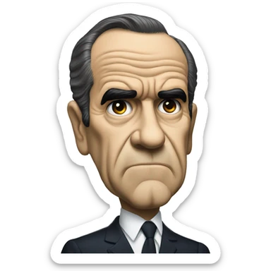 Nixon is scared sticker