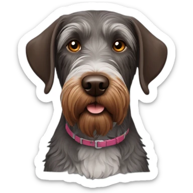 German Wirehaired Pointer dog sticker