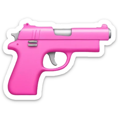 pink pistol with  pink bow sticker