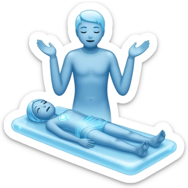 Emoji like the soul lefts the body sticker