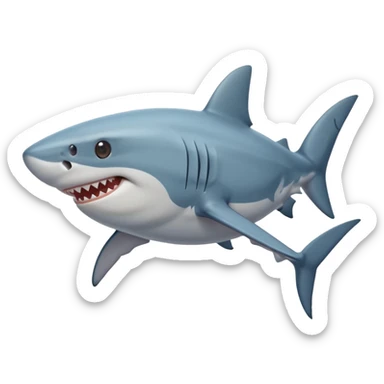Q el tiburón tenga patas y y q este feliz  sticker