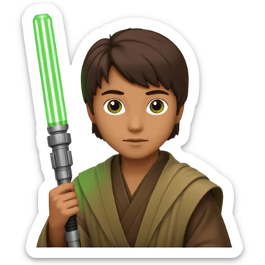 Ios 18, starwars green lightsaber jedi  sticker