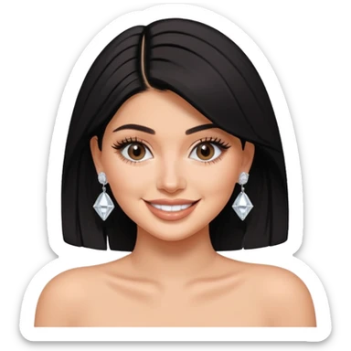 kylie jenner wear diamond earrings sticker