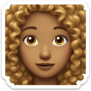 Girl called Bonnie with curly hair sticker