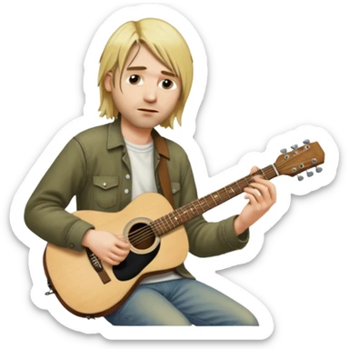 KURT COBIN/NIRVANA NO SHOW DE ROCK COM A GUITARRA sticker