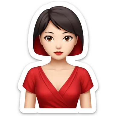 Ada Wong from Resident Evil, looking flirty sticker