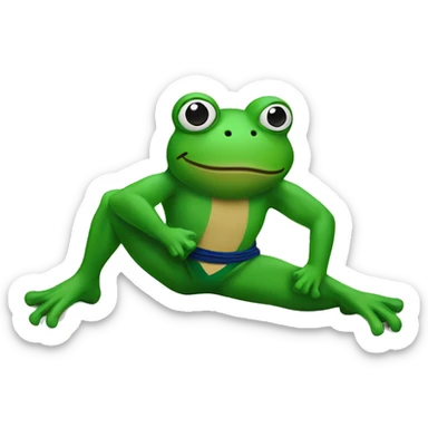 Frog doing Brazilian jiu jitsu sticker
