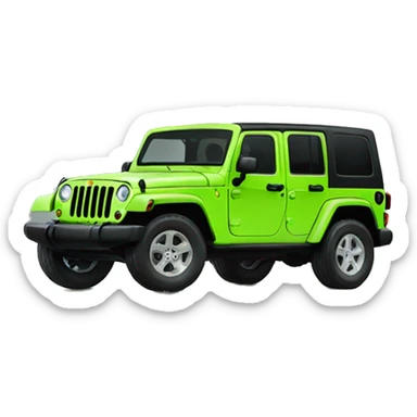 a jeep lime green color sticker