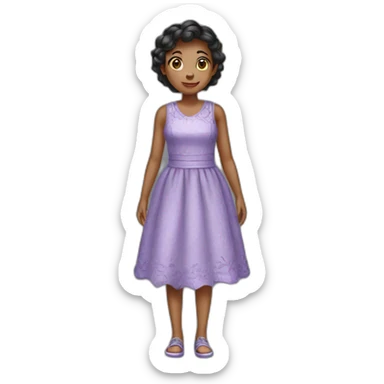 A girl dress stitch  sticker
