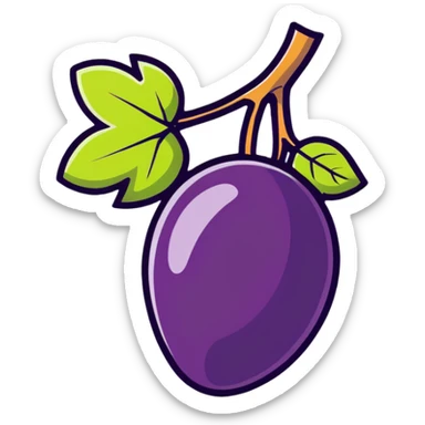 one individual grape berry sticker