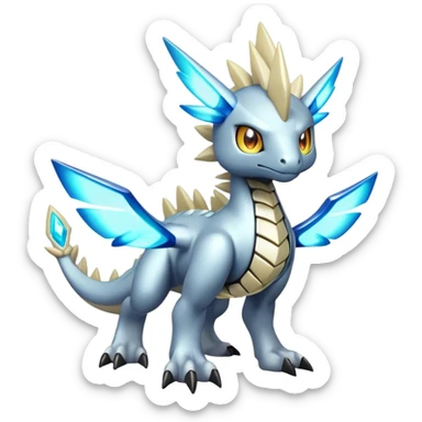 cool edgy cute shiny colorful Archeus-Kyurem-Digimon-Fakemon-animal-hybrid full body sticker
