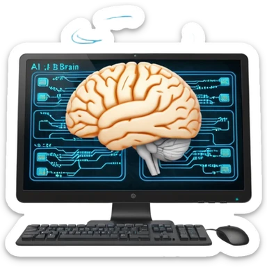 I need an emoji for Slack that ilustrates Artificial Intelligence (AI) si I can flag/tag pull requests and messages that are generated with AI for colleagues to know that they need to pay attention !
What is most descriptive for AI pull request ?

Make it animated and as large as possible  sticker