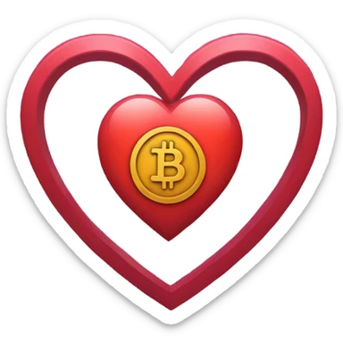 btc heart sticker