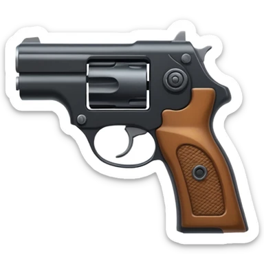 Con una gora de lado con una pistola sticker