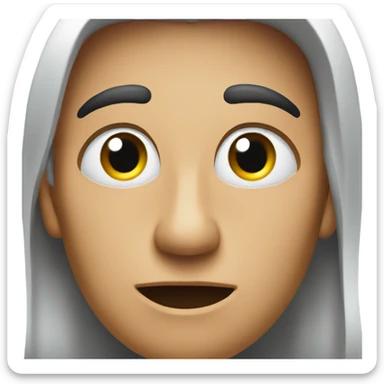 Raised eyebrows looking to the left sticker