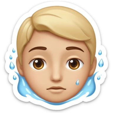 so like a sad face 🥺 and mix of this☺️ and this😔, like someone is sad because you ignore them but they have that cute smiley face with watery but not watery eyes and you cant say no to them, but make it classic emoji not woman or man emoji sticker