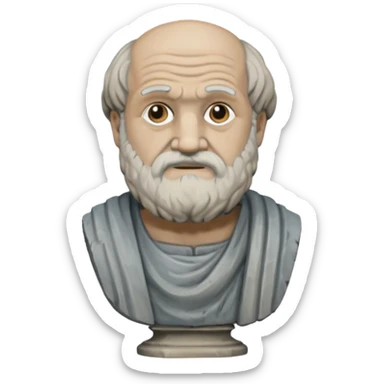 stone bust of Aristotle sticker