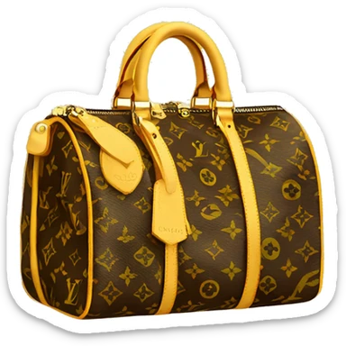 Louis Vuitton bag yellow sticker