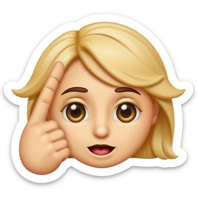 Sassy rawr emoiji with like curled fingers pointing down and like a one wink eye and one open eye sticker