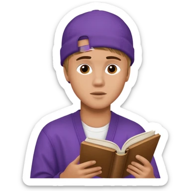 justin bieber read book sticker