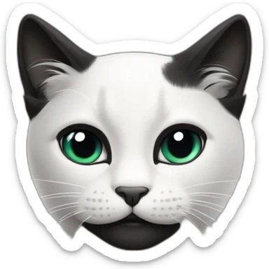 Gato blanco y negro con una corona sticker