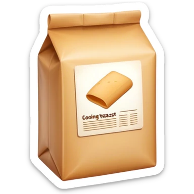 a package of cooking yeast sticker