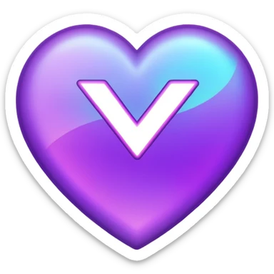 holographic purple checkmark sticker