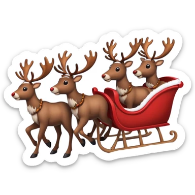 now make alot of them pulling a sleigh \ sticker