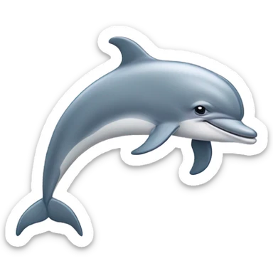 Dolphin with a pink skirt sticker