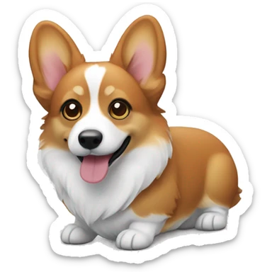 Tri-colored corgi sticker