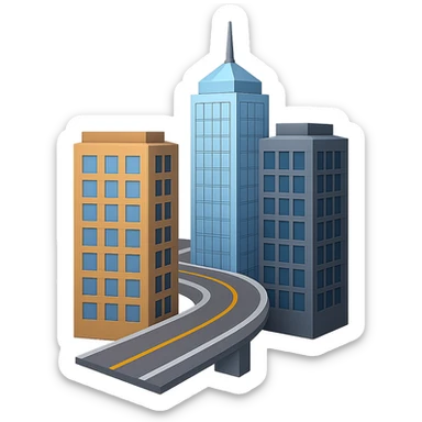 

Сделай детализированное емодзи - небоскребы а рядом дорога-мост, 
Без фона, на пнг прозначном фоне sticker