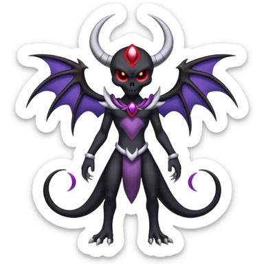 Gothic evil Duskull-Darkrai-Lunala-Dhelmise-fusion (full body) sticker