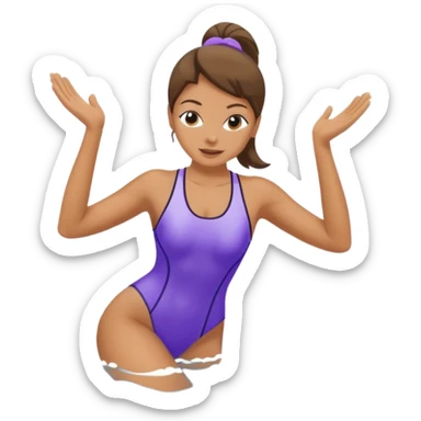Lady doing aerobics in water sticker