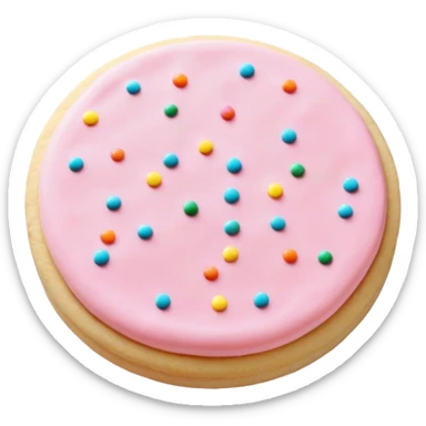 Light pink buttercream sugar cookies with sprinkles  sticker