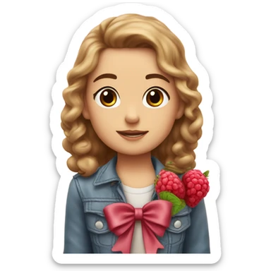 I Want, a Sweet dad It’s Cherris and Raspberries and Has Around air a beige bow￼ sticker